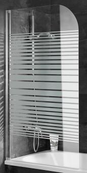 Schulte D1650 Duschwand 1400x800 Echtglas Querstreifen Profil weiß 